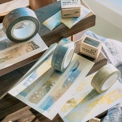 [Meow Illustration] 星空明信片/曠野裡有青鳥/花/文具控 和紙テープ(剥離紙なし) 全4種類