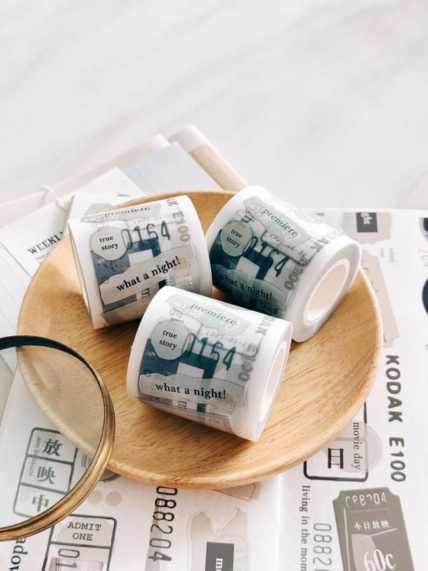 [紙上旅行Traveling on paper] Cinema / 咖色. マットPETテープ(剥離紙付き)