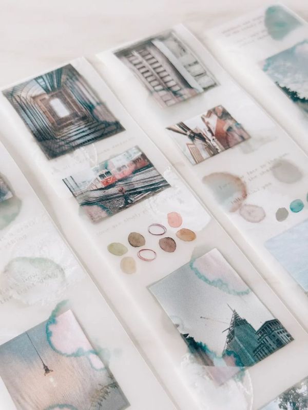 [紙上旅行Traveling on paper] 拾光 Light Reminds 無色綻放 Siyun聯名 マットPETテープ(剥離紙付き)  　