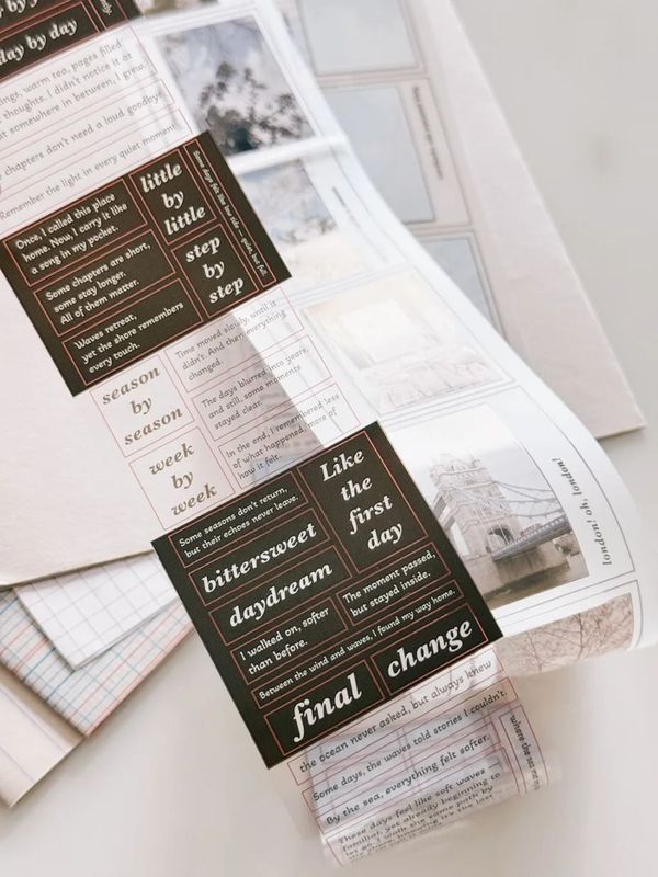 [紙上旅行Traveling on paper] Journey vol.3・End of_ { soft ending } ダイカットマットPETテープ(剥離紙付き) 