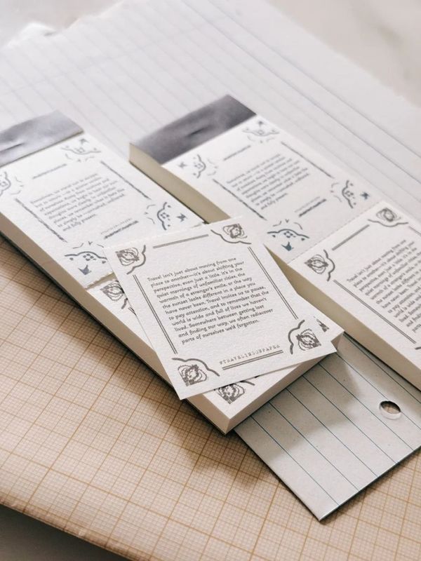 [紙上旅行Traveling on paper] JourneyNote コラージュ ラベルブック(2種類各50枚入)