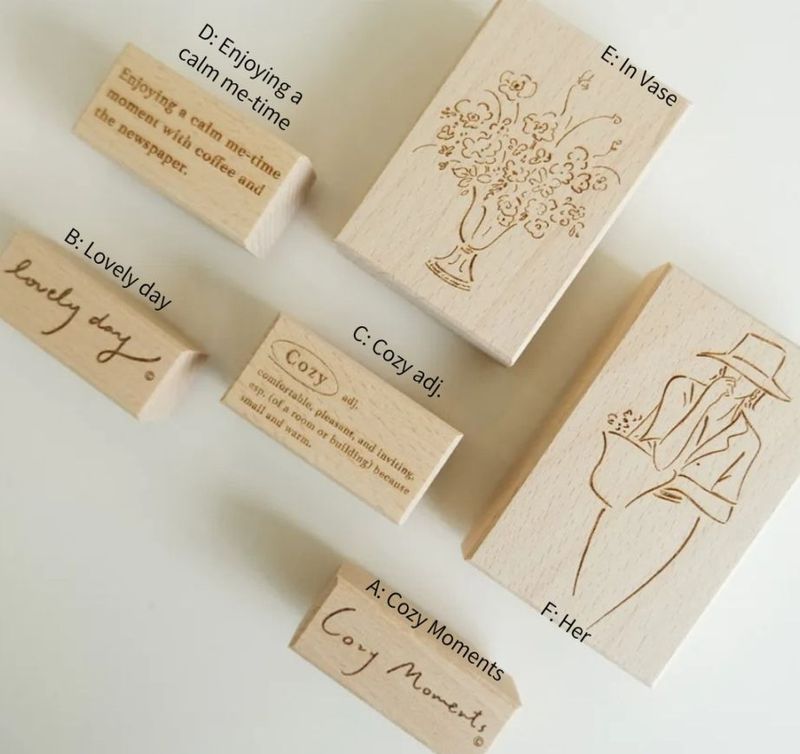 [紙上旅行Traveling on paper] Cozy Moments series 舒?国Shuti 聯名 スタンプ(全6種類)