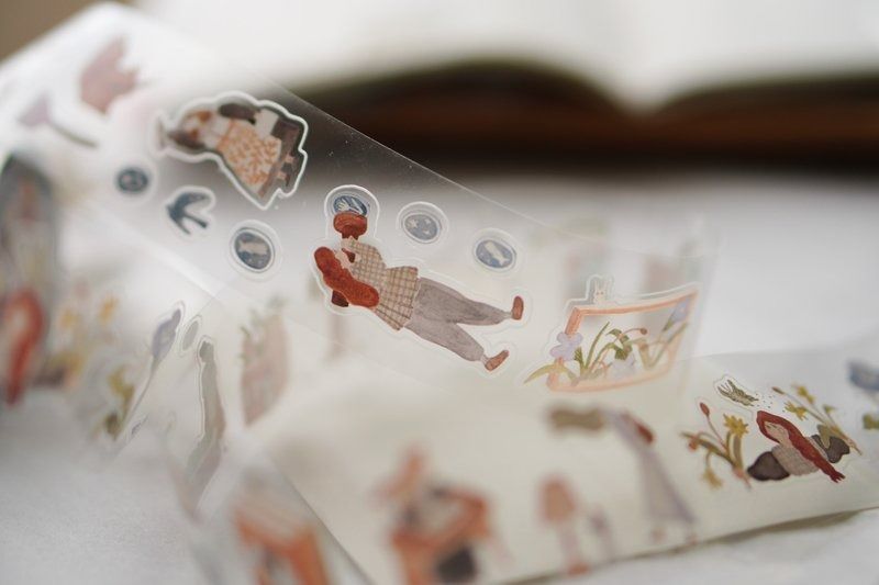 [森空Ivy Snow] On the Desk ダイカットクリアPETテープ(剥離紙付き)