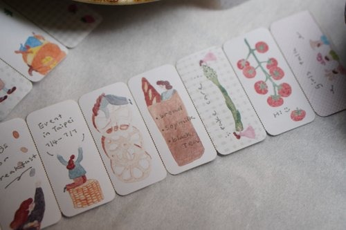 [森空Ivy Snow] 菜市場 Farmer's Market ダイカット紙テープ(剥離紙付き)