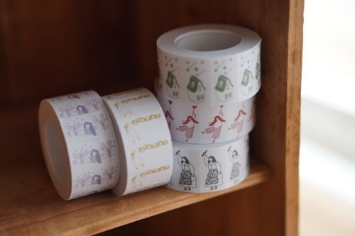 [森空Ivy Snow] 花朵/星星/筆/氣球女孩/綠色房子 ラベラーシール(約500枚入) 全5種類