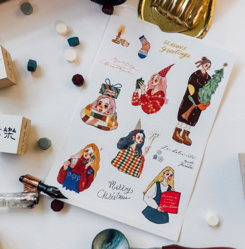 [甜蜜生活 la dolce vita] 想給你一顆星星一片森林 シールセット(1種類2枚入)