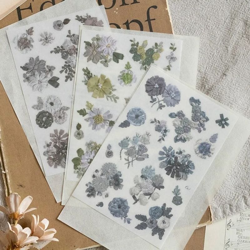 [樂意Loidesign x 仙織] 緞繡 転写シール(3種類各1枚入)