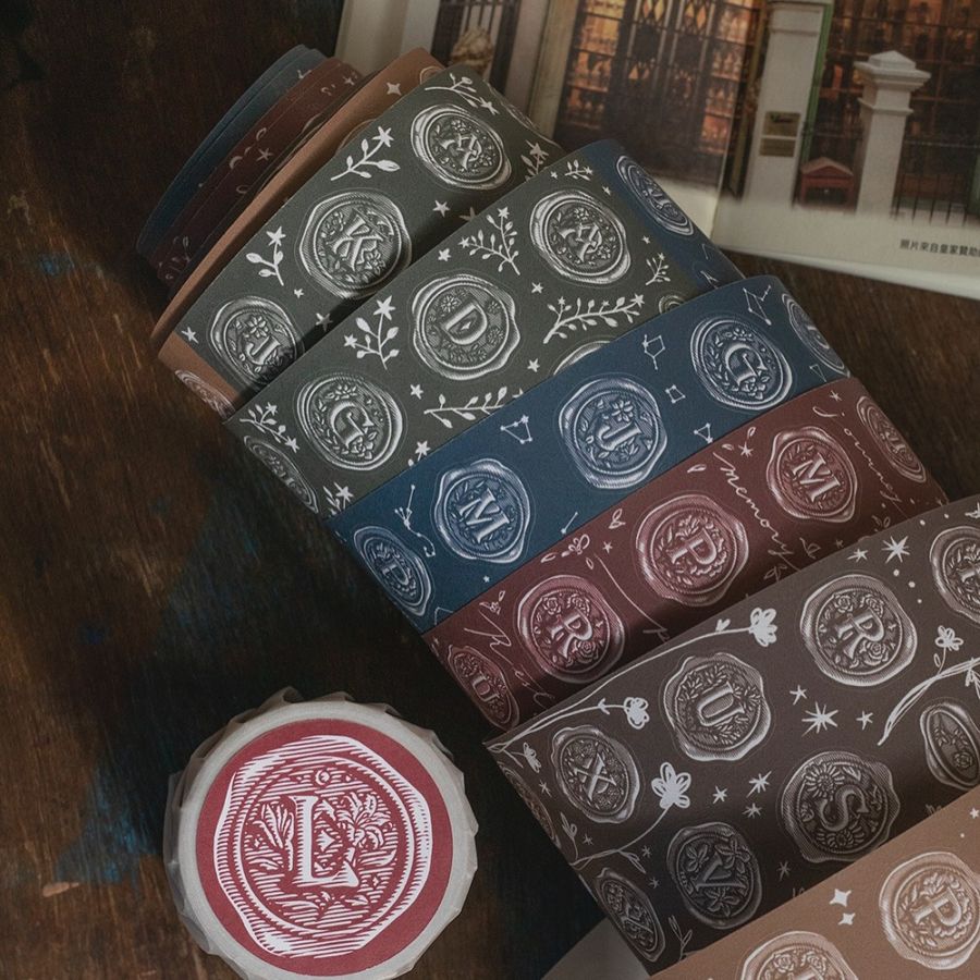 [樂意Loidesign] A~Z封蠟貼 ダイカット紙テープ(剥離紙付き)