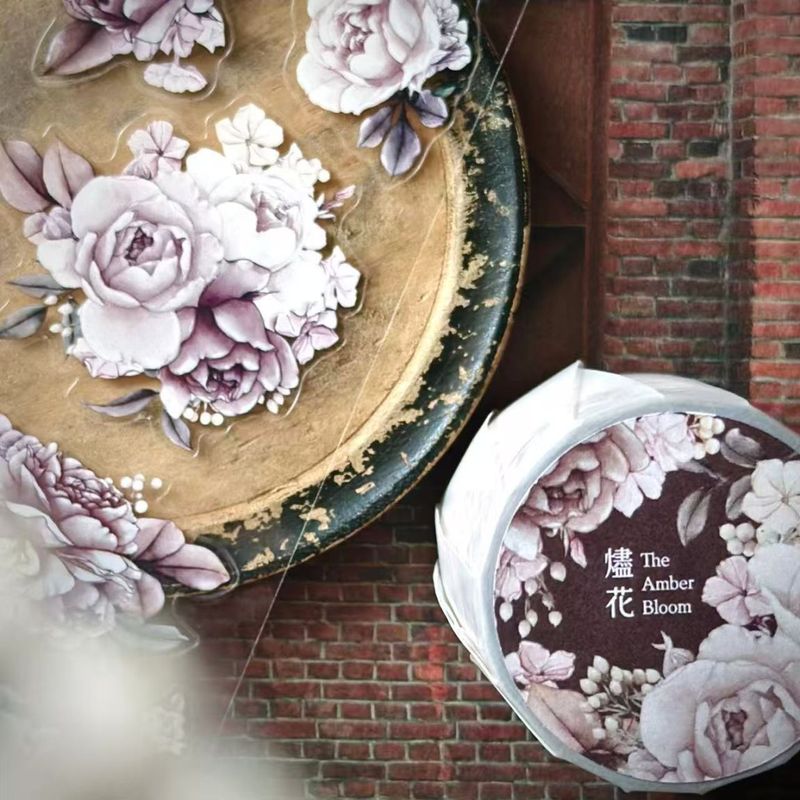 [樂意Loidesign] 燼花 - 玫瑰 ダイカットクリアPETテープ(剥離紙付き)