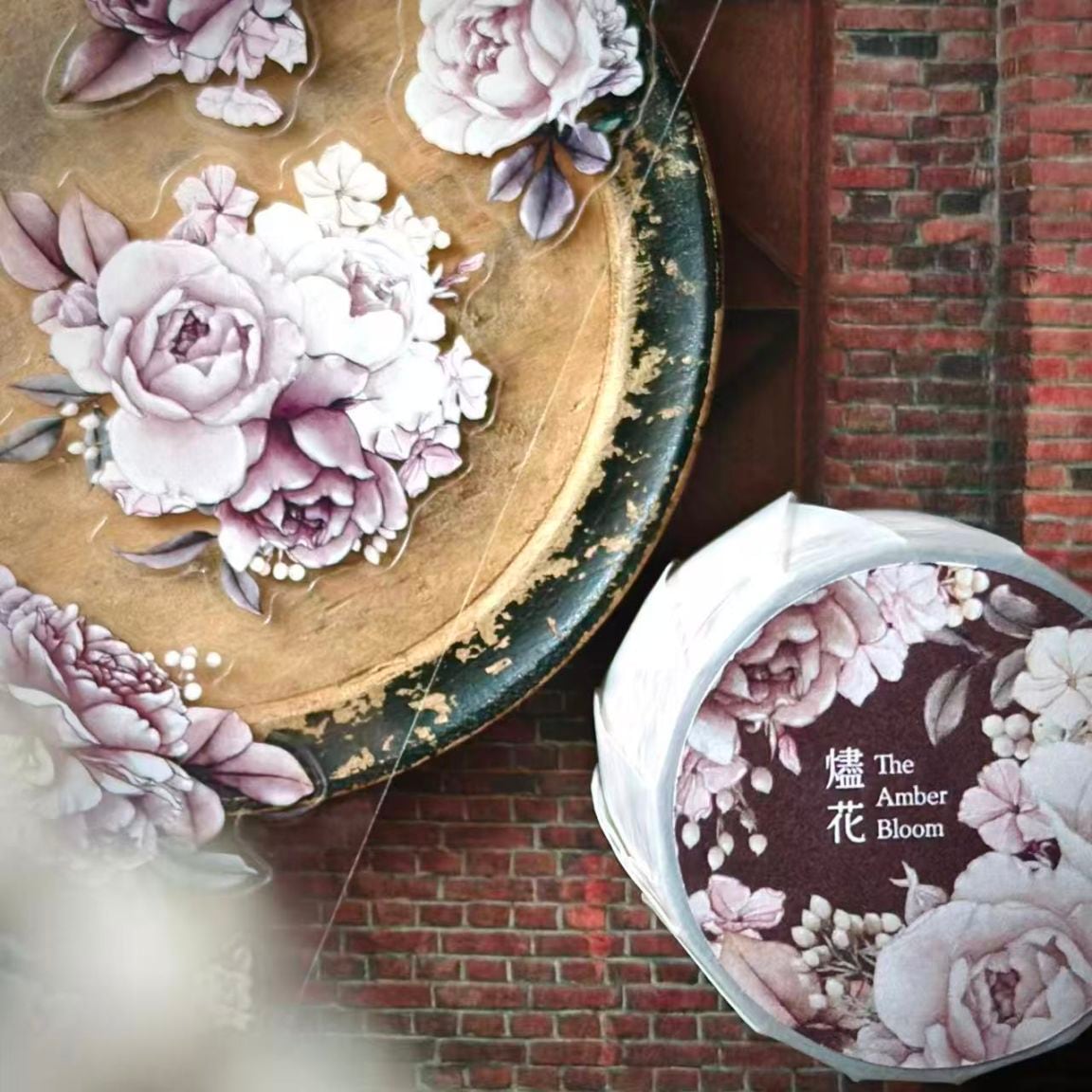 [樂意Loidesign] 燼花 - 玫瑰 ダイカットクリアPETテープ(剥離紙付き)