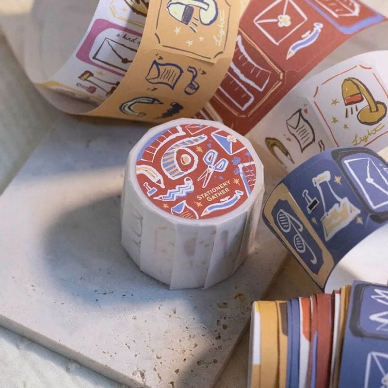 ★予約販売★[樂意Loidesign x 什物] 文具集 Stationery Garther ダイカット紙テープ(剥離紙付き)