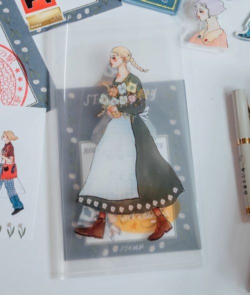 [甜蜜生活 la dolce vita] 我們快樂地向前走 クリアホルダー(ポケット付き)