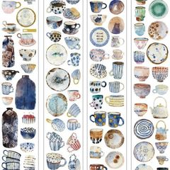 [丁丁DingDing] #N01 浅盞清歓 ダイカットマットPETテープ(剥離紙付き)