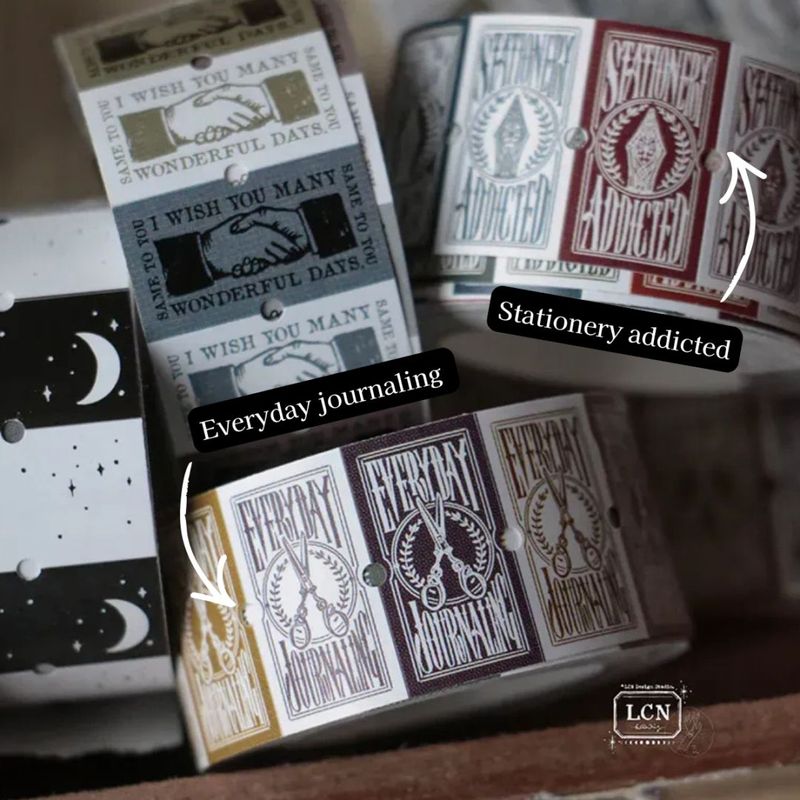 [吉LCN Design Studio] Stationery addicted / Everyday journaling ラベラーシール(約500枚入) 全2種類