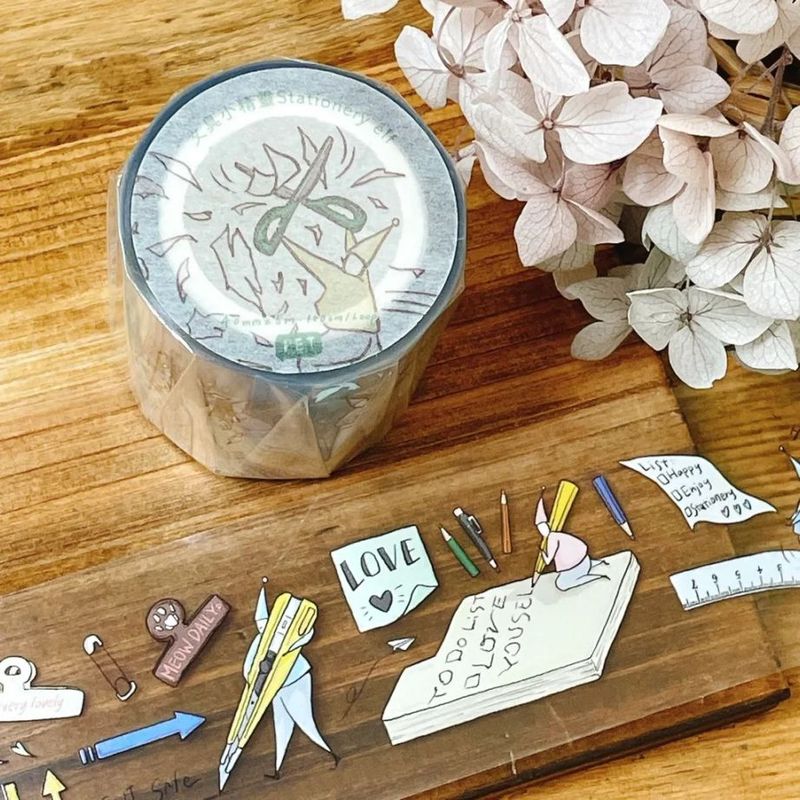 [黙代誌Modaizhi] 文具小精靈 クリアPETテープ(剥離紙付き)