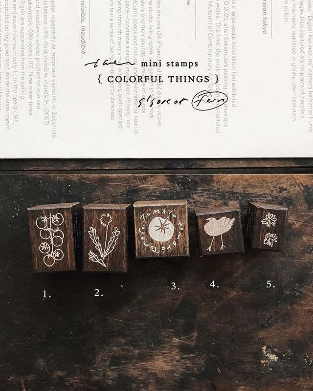 [羊君somesortof.fern] Colorful Thingsシリーズ スタンプ 全5種類