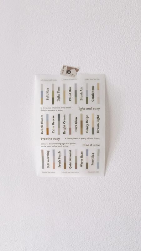 [紙上旅行Traveling on paper] Colour Palette 転写シール(2枚入)