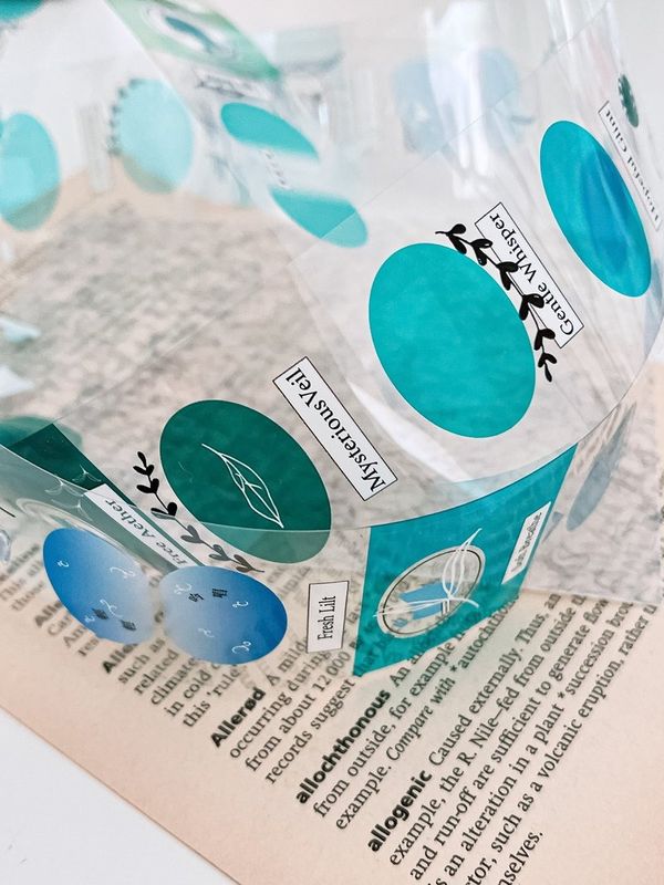 [哈秋HA7UU] 空氣調色盤 Air Palette ダイカットクリアPETテープ(剥離紙付き)