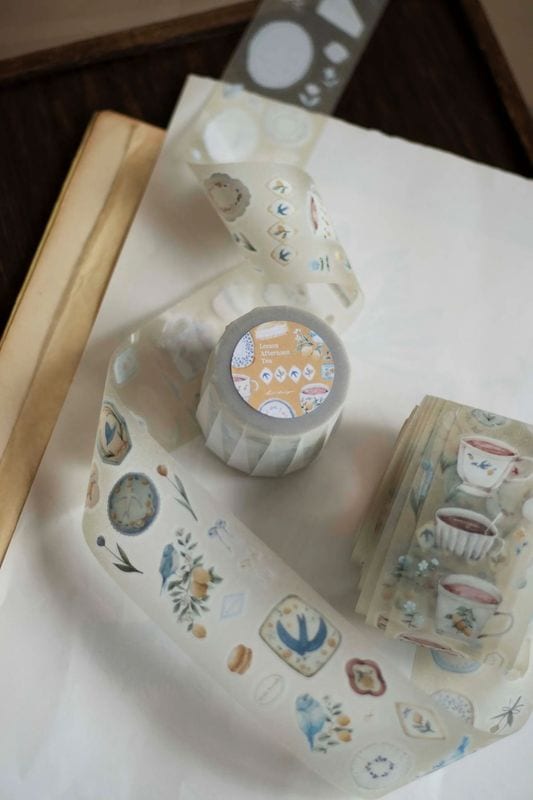 [樂意Loidesign] 檸檬午茶 Lemon Afternoon Tea ダイカット星光フィルムPETテープ(剥離紙付き)