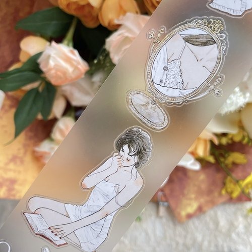 [丁丁DingDing] #50 私密 ダイカットマットPETテープ(剥離紙付き)