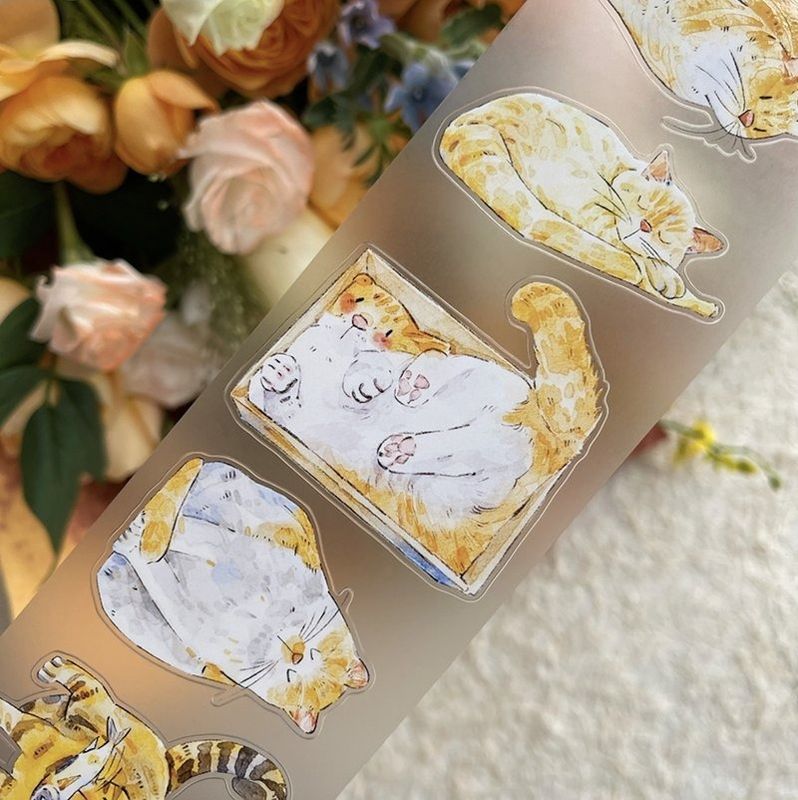 [丁丁DingDing] #54 有猫 ダイカットマットPETテープ(剥離紙付き)