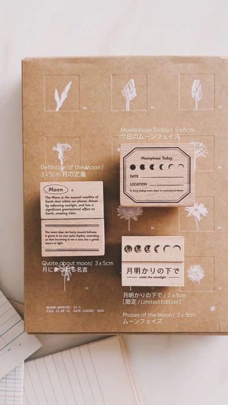 [紙上旅行Traveling on paper] 月相シリーズ スタンプ 全4種類