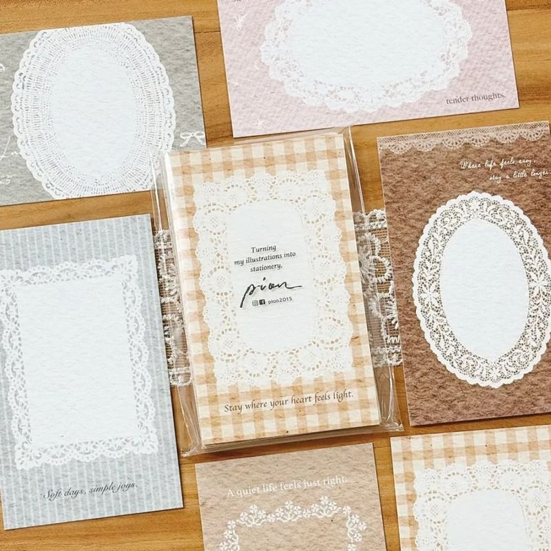 [Pion] 蕾絲框 Lace frame コラージュカード(6柄計30枚入)