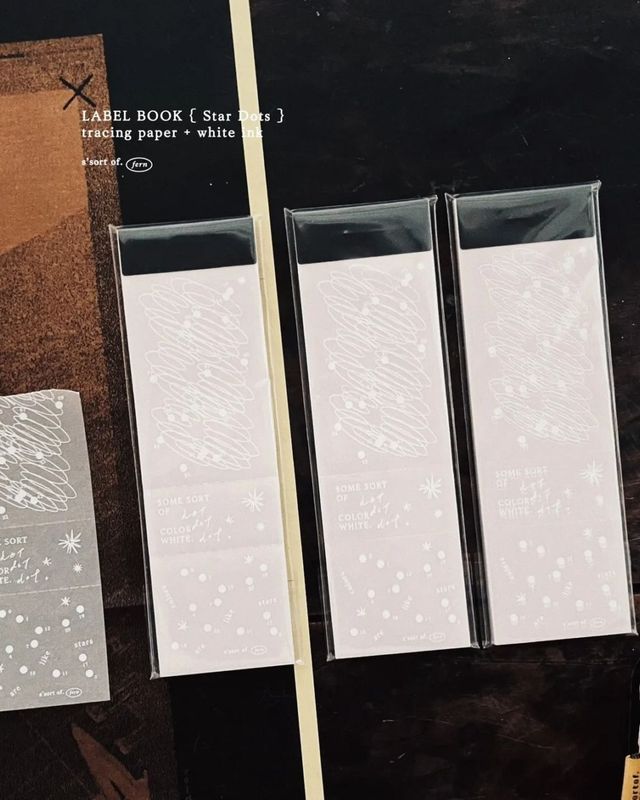 [羊君somesortof.fern] 星點 Star Dots トレーシングペーパーラベルブック(各36枚入)