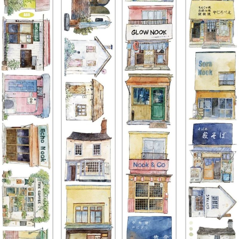 [丁丁DingDing] A60 小屋 ダイカットマットPETテープ(剥離紙付き)