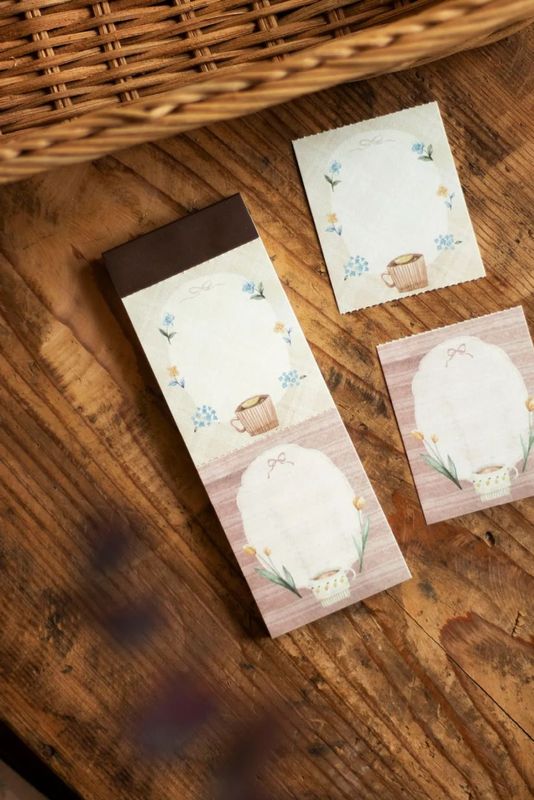 [樂意Loidesign] 暖色檸檬茶 Warm Lemon Tea コラージュ ラベルブック(各50枚入)