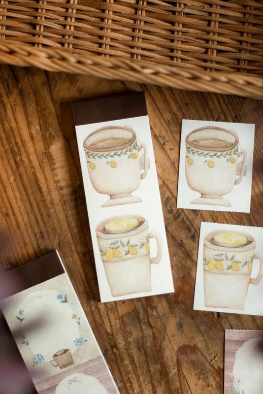 [樂意Loidesign] 來兩杯檸檬茶 Two Lemon Teas コラージュ ラベルブック(各50枚入)