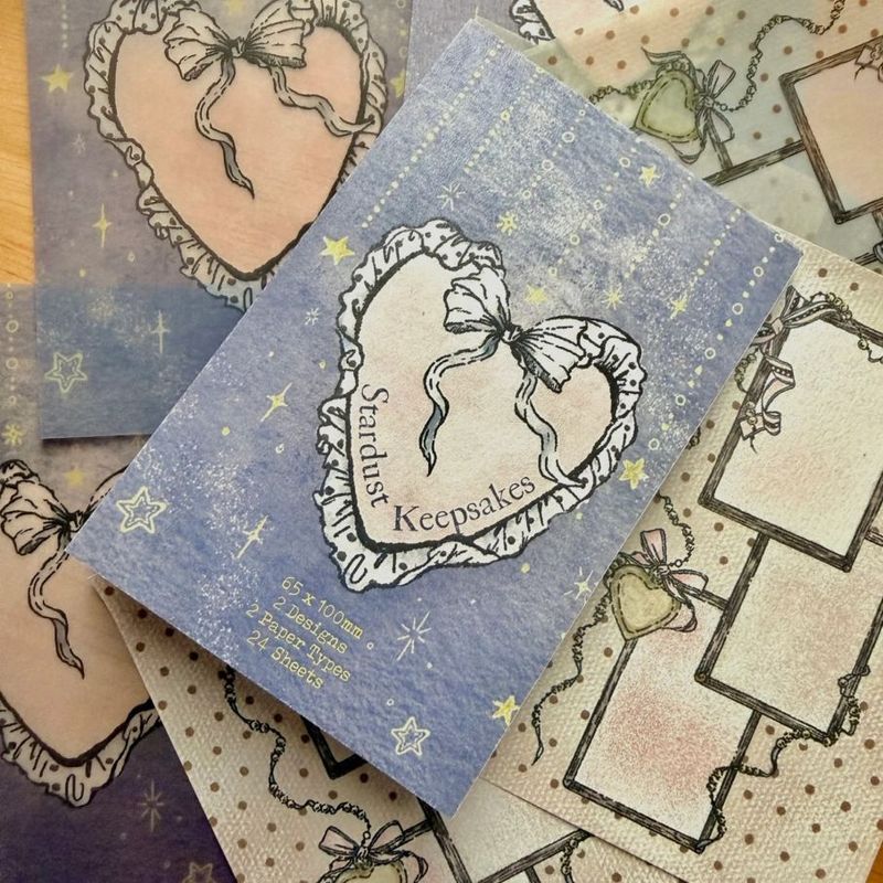 [Journal pages] Stardust Keepsakes コラージュ ラベルブック(計24枚入)