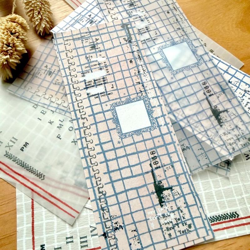 [Journal pages] Grid Stories コラージュ ラベルブック(計24枚入)