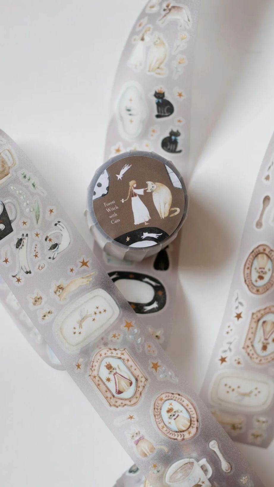 樂意Loidesign] 森林女巫與貓 Forest Witch & Cats ダイカット箔押し