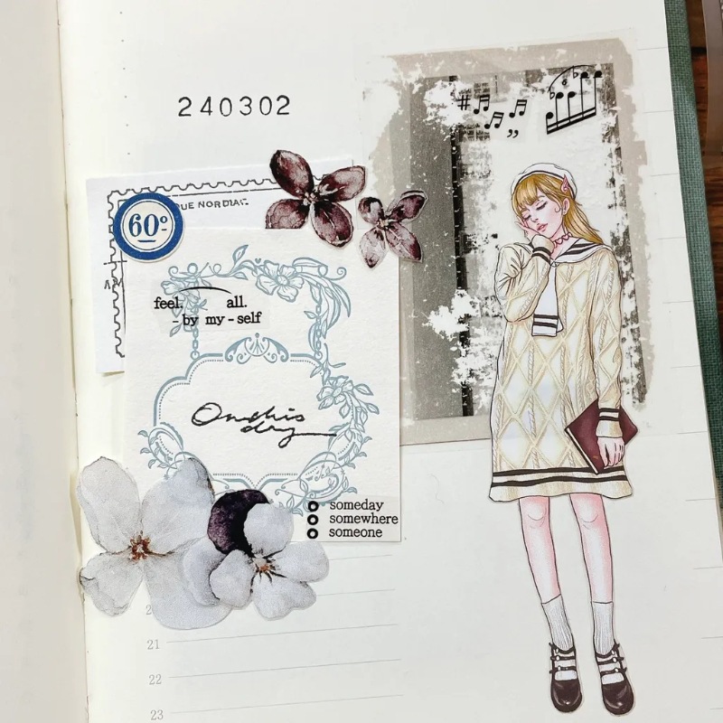 [Hairmo] No.08 浪漫假期(romantic vacation) マットPETテープ(剥離紙付き)