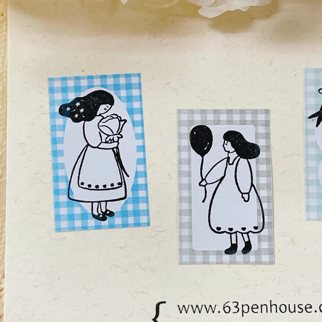 [63penhouse x Hairmo] 玫瑰/星星/氣球/小熊 スタンプ 全4種類