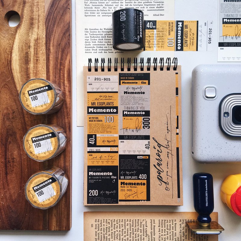 [茄子先生] レトロ風フィルムメモ 和紙テープ(剥離紙なし)