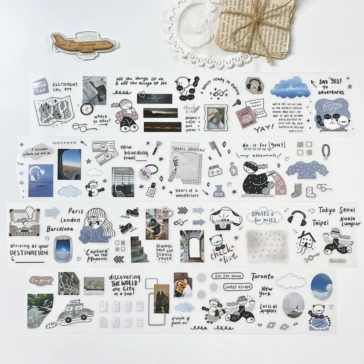 [Journal pages x rabch.jpgx ハバメグミ ~ Before trip ダイカットマットPETテープ(剥離紙付き)