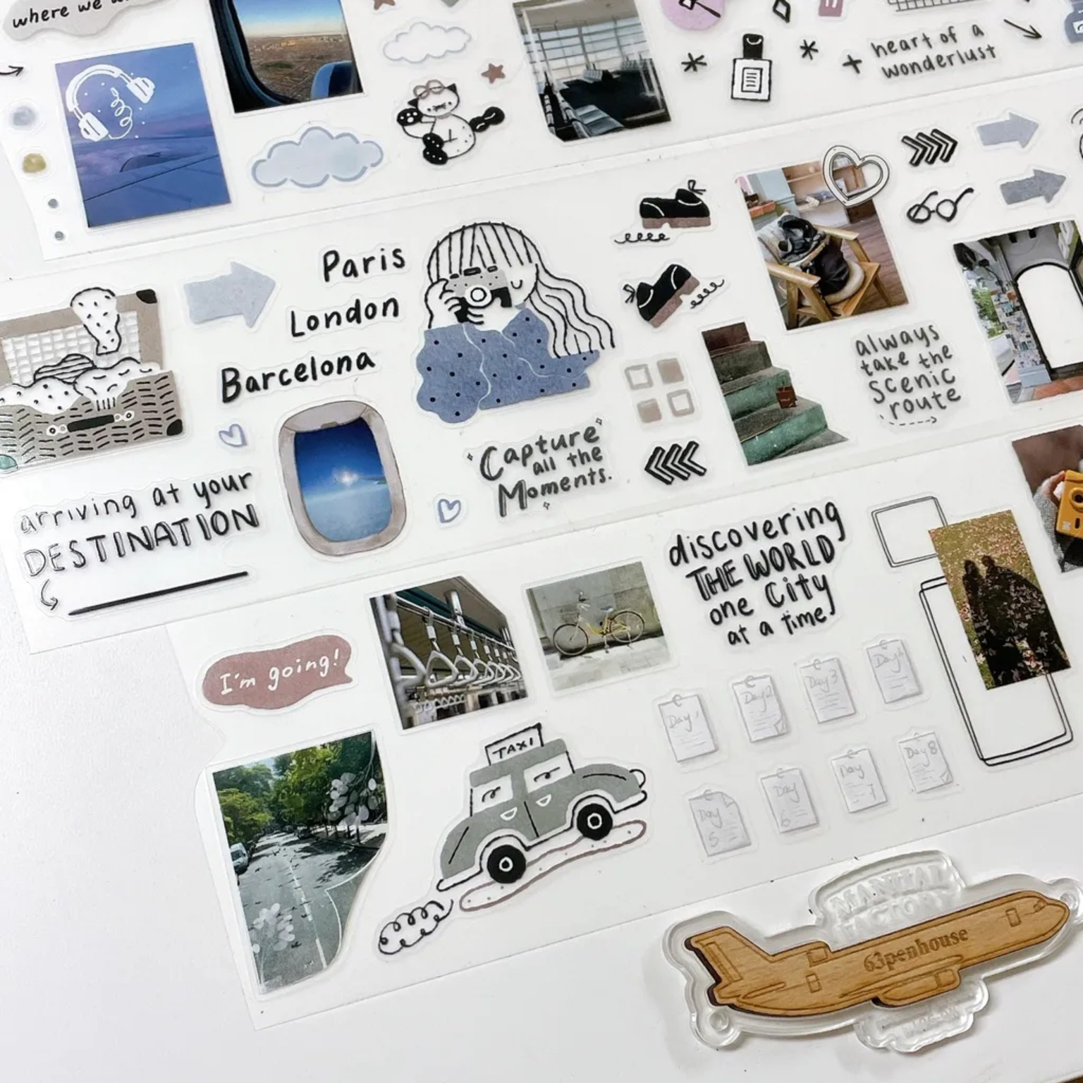 [Journal pages x rabch.jpgx ハバメグミ ~ Before trip ダイカットマットPETテープ(剥離紙付き)