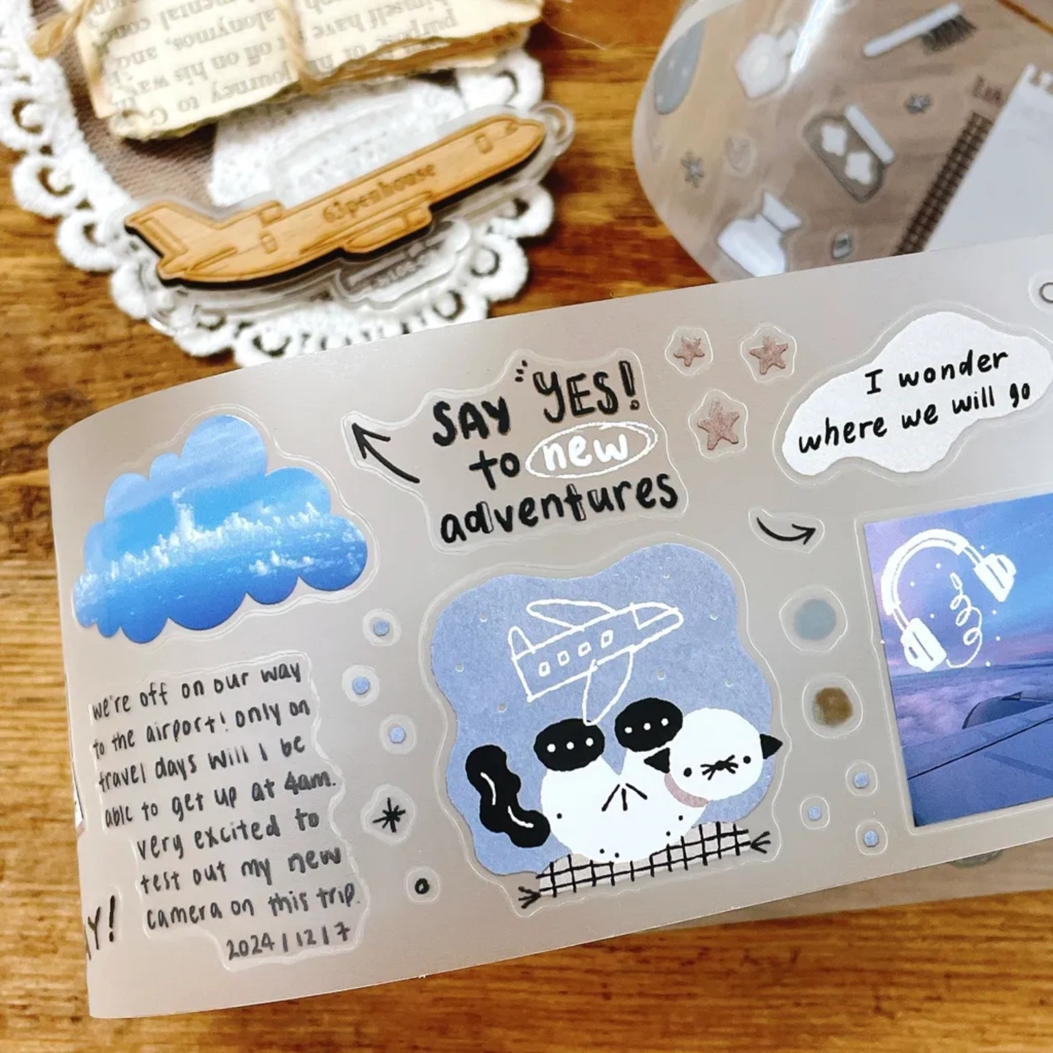 [Journal pages x rabch.jpgx ハバメグミ ~ Before trip ダイカットマットPETテープ(剥離紙付き)