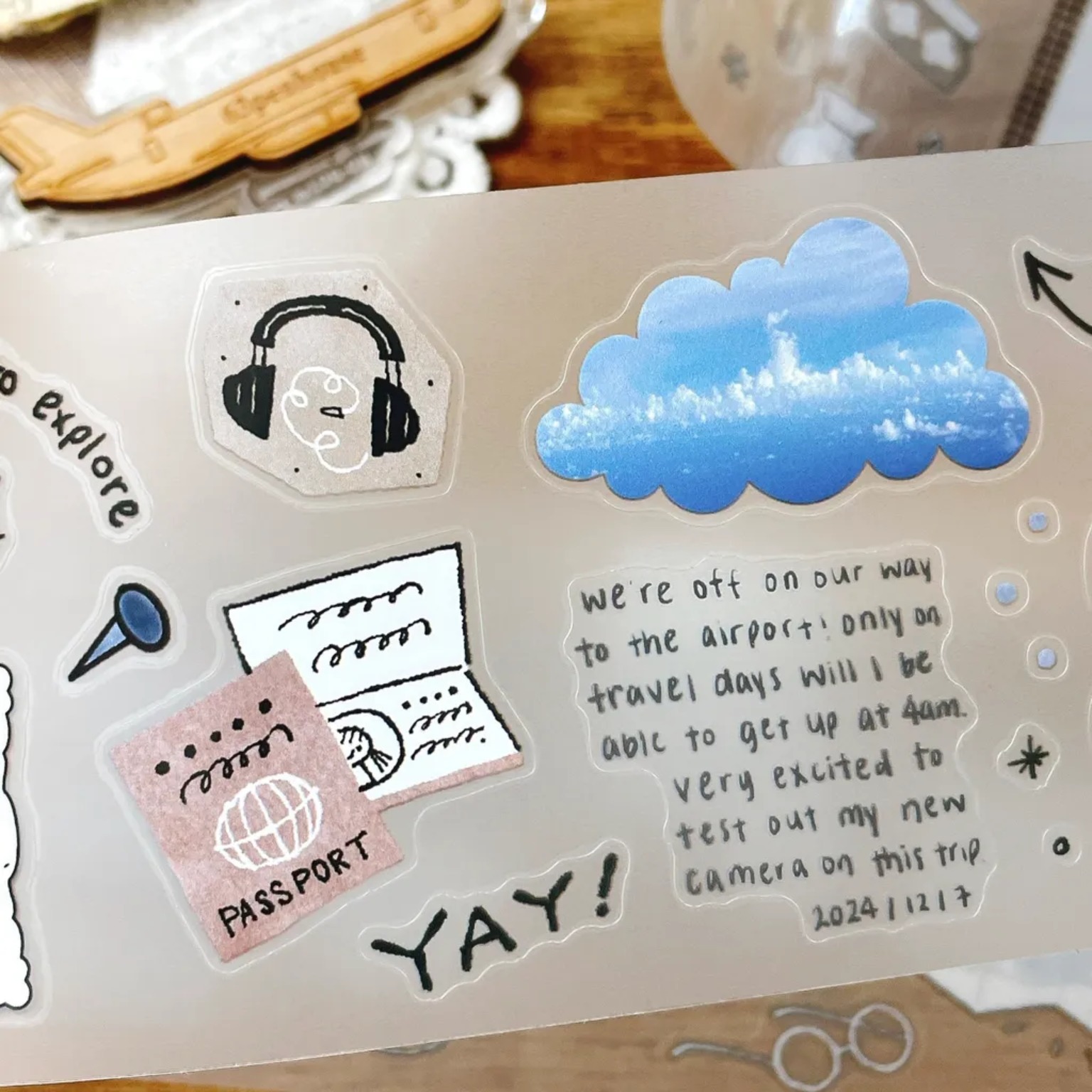 [Journal pages x rabch.jpgx ハバメグミ ~ Before trip ダイカットマットPETテープ(剥離紙付き)