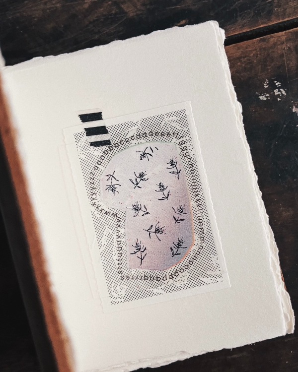 [羊君Somesortoffern] 網點與花 dots and wreath コラージュ ラベルブック(各50枚) 