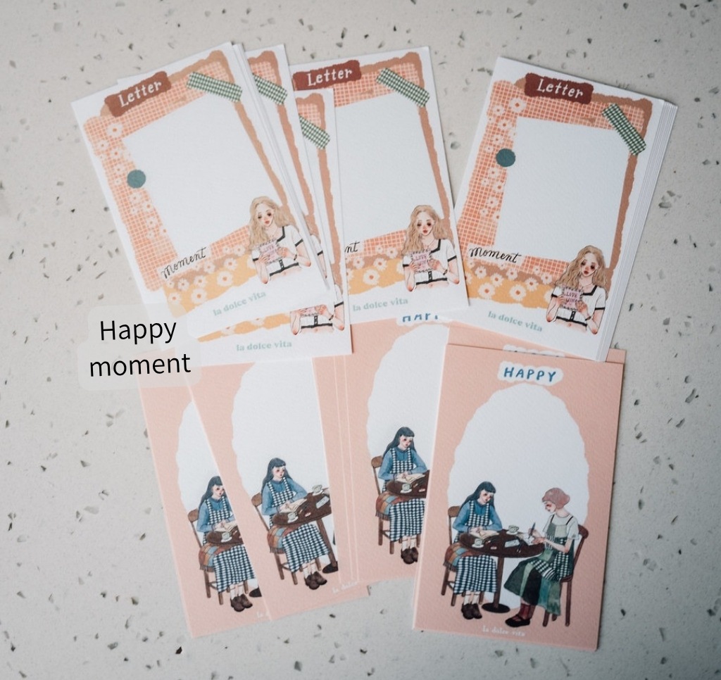 [甜蜜生活 La dolce vita] Happy moment/LDV mail/Daily/Wish M6 リフィルメモ(2種類各15枚入) 全4種類