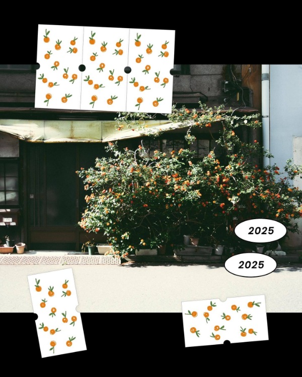 [羊君somesortof.fern] 大吉大利 紙ラベルステッカーロール (剥離紙付き) 