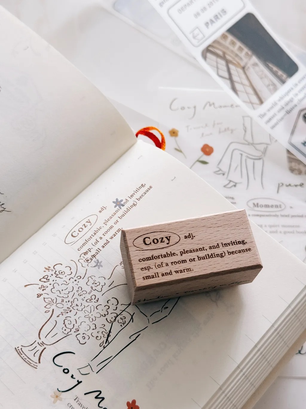 [紙上旅行Traveling on paper] Cozy Moments series 舒?国Shuti 聯名 スタンプ(全6種類)