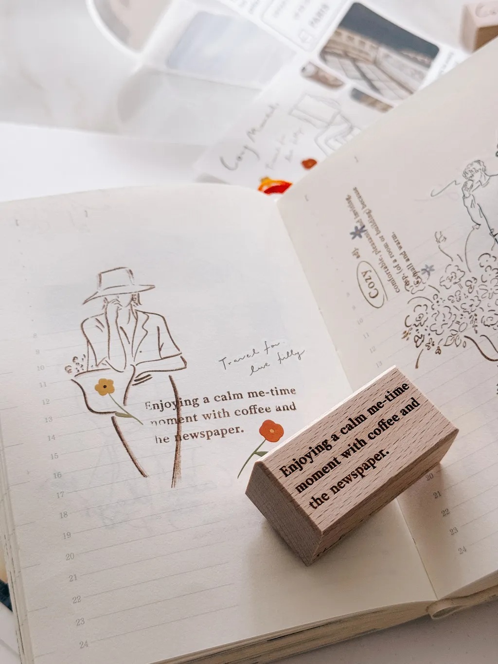 [紙上旅行Traveling on paper] Cozy Moments series 舒?国Shuti 聯名 スタンプ(全6種類)
