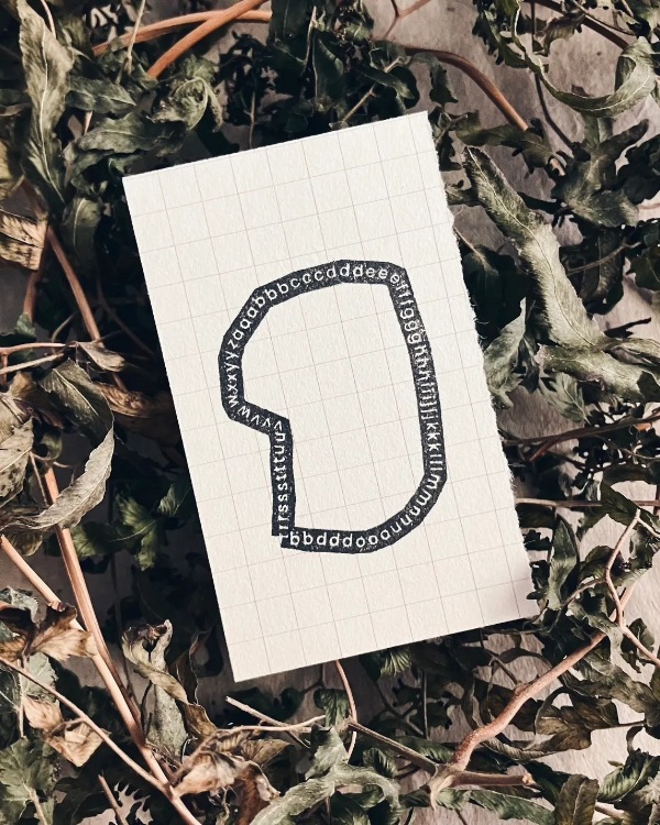 [羊君Somesortoffern] Letters & Blooms 木製スタンプ 全6種類