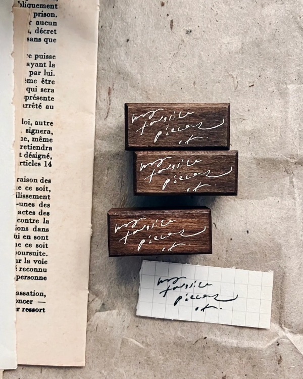 [羊君Somesortoffern] Letters & Blooms 木製スタンプ 全6種類