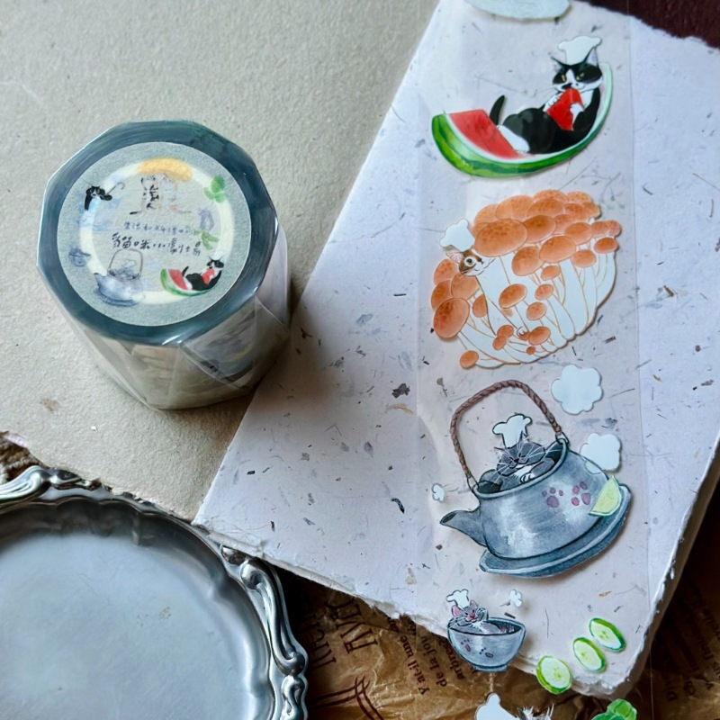 [補補猫・大衛煮愛] 生活和料理中猫米的小劇場 マットPETテープ(剥離紙付き)