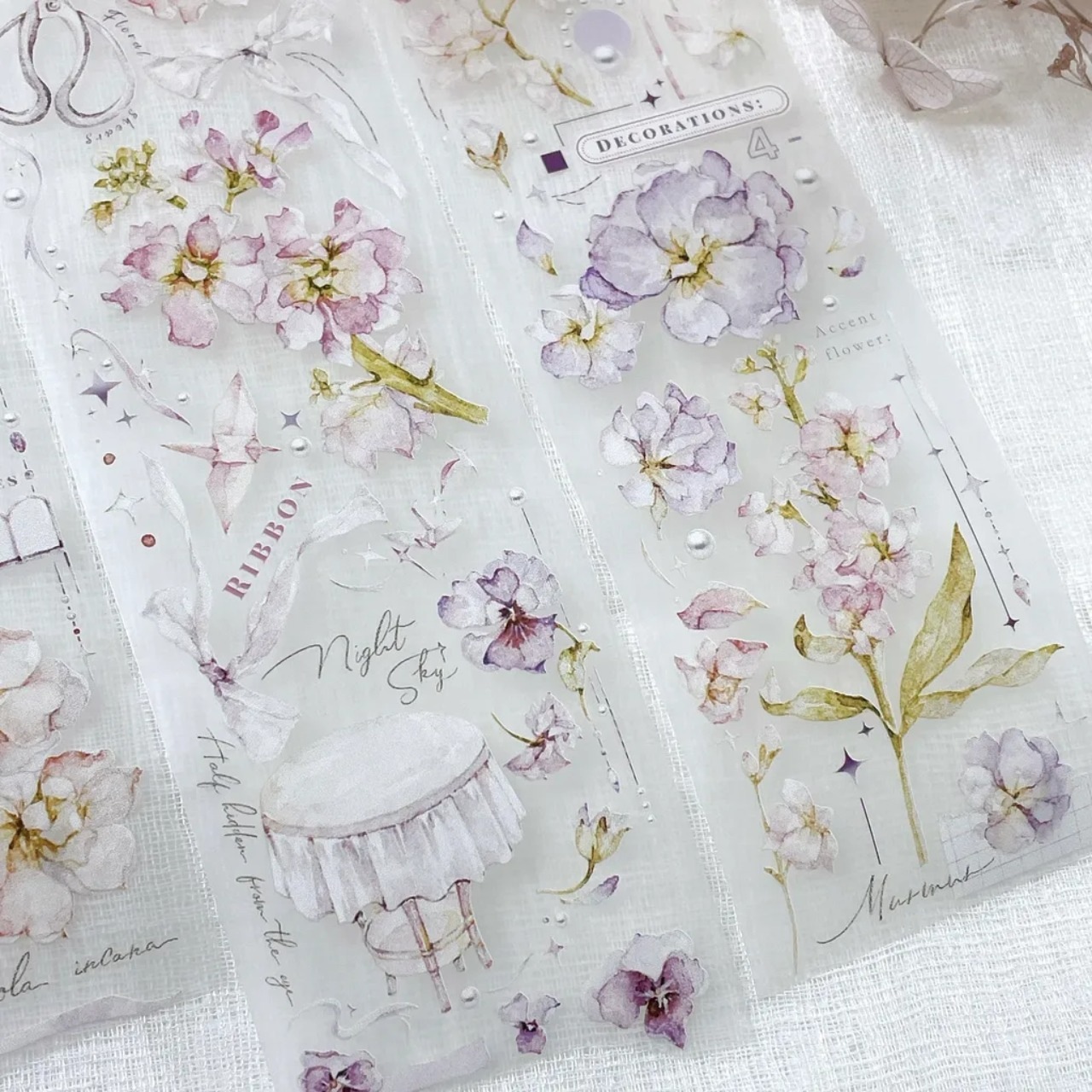 [Freckles Tea・雀斑茶] Vol.4 浮夢花店 マットPETテープ(剥離紙付き)